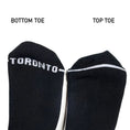 Load image into Gallery viewer, Blue Tile Lounge Sock Black - 2 Pack toe detail