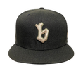Load image into Gallery viewer, Blue Tile Lounge New Era Full Back Hat B 97 Logo Black front view