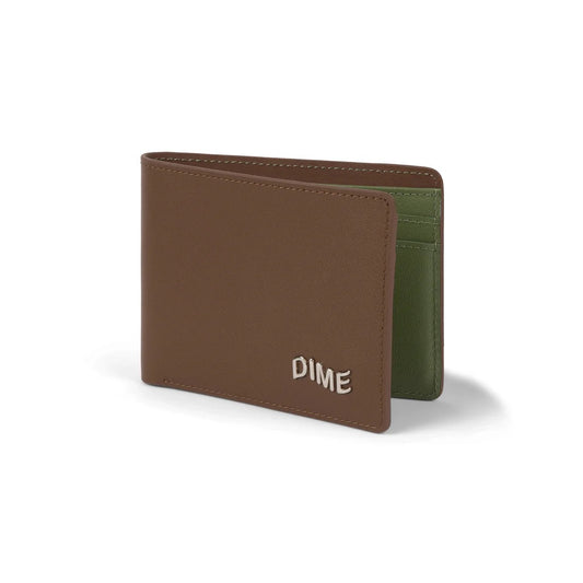 Leather Bifold Wallet (Brown/Olive)