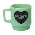 Load image into Gallery viewer, Heart Glass Mug (Jade)