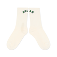 Load image into Gallery viewer, Large Rib Socks |College Logo (Cloud White)