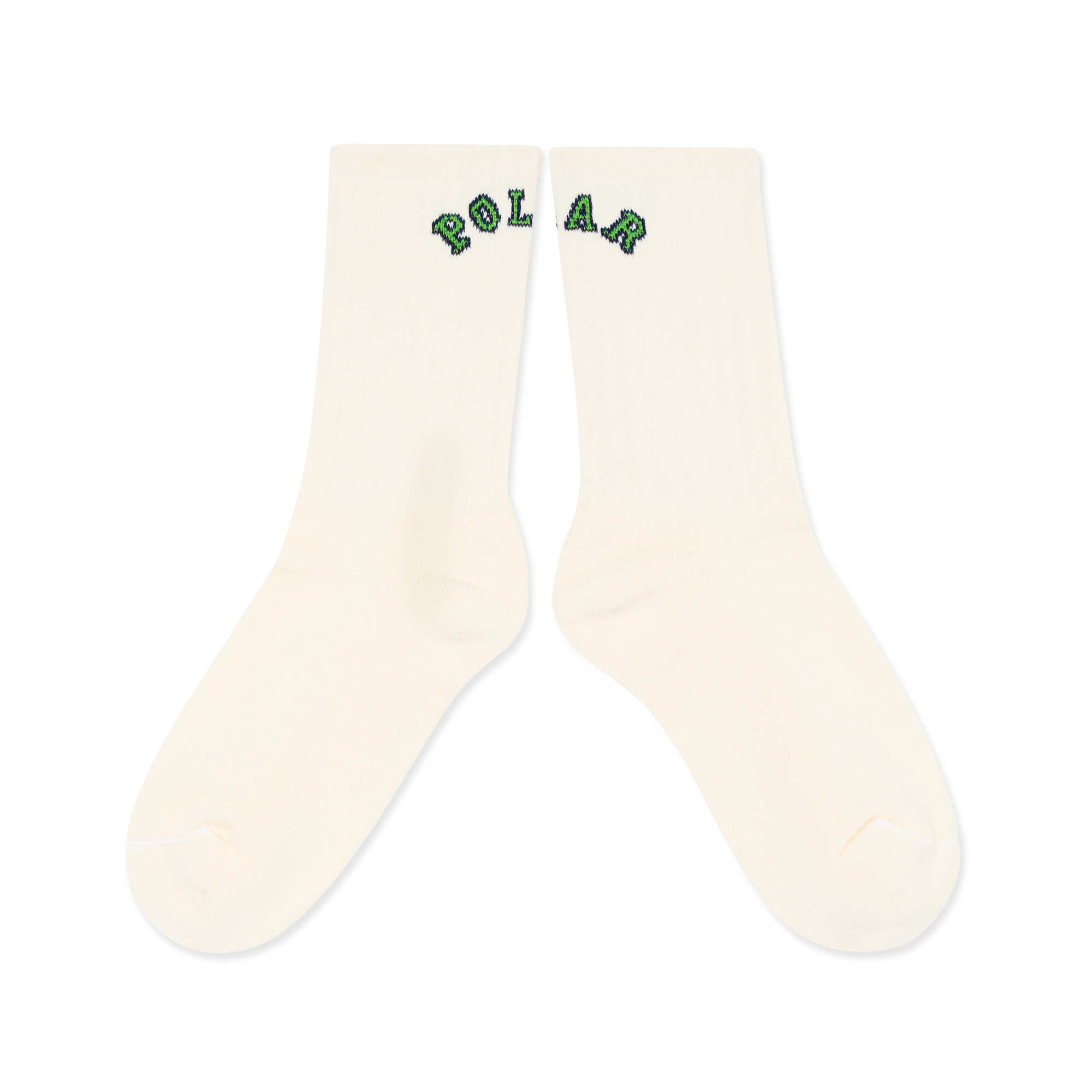 Large Rib Socks |College Logo (Cloud White)
