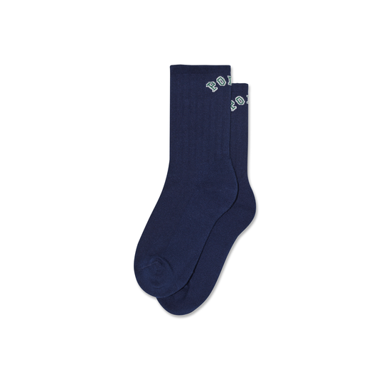 Large Rib Socks |College Logo (Dark Blue)