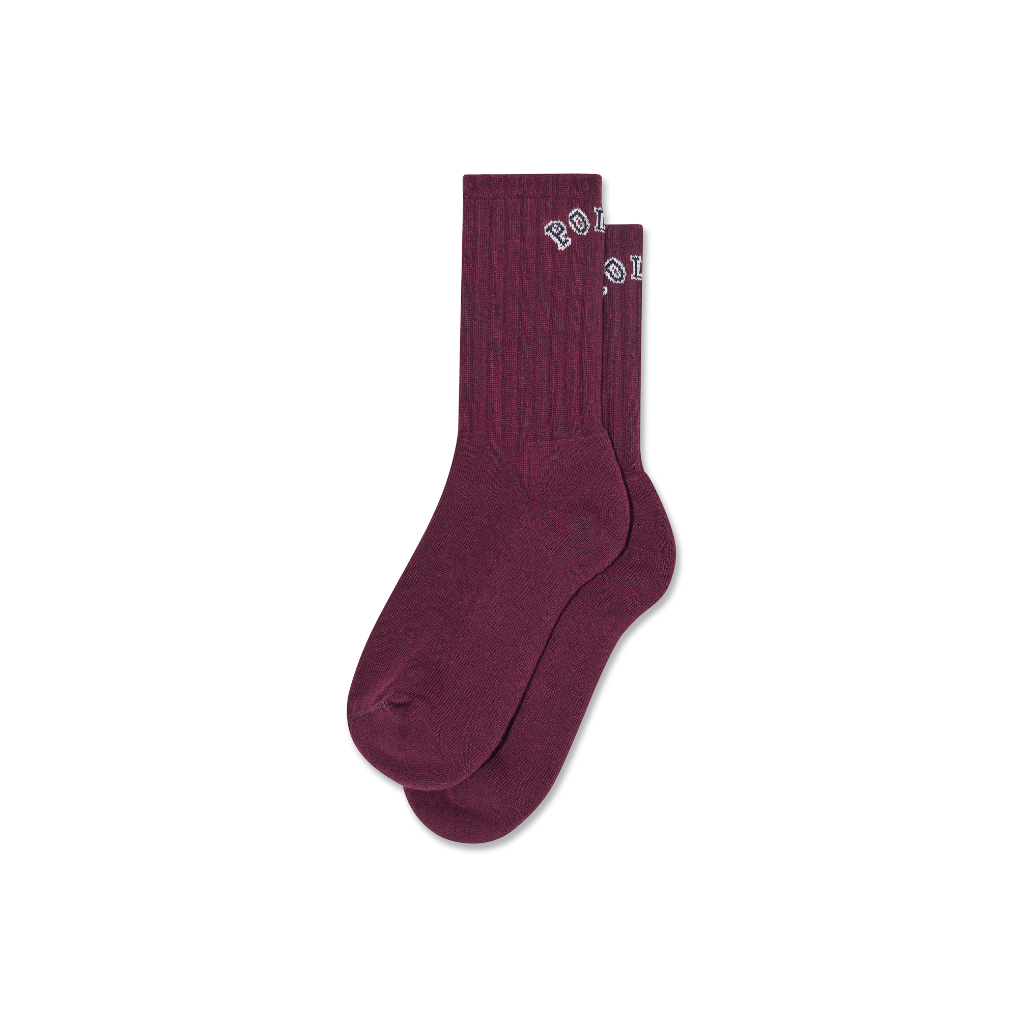 Large Rib Socks |College Logo (Wine)