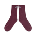 Load image into Gallery viewer, Large Rib Socks |College Logo (Wine)