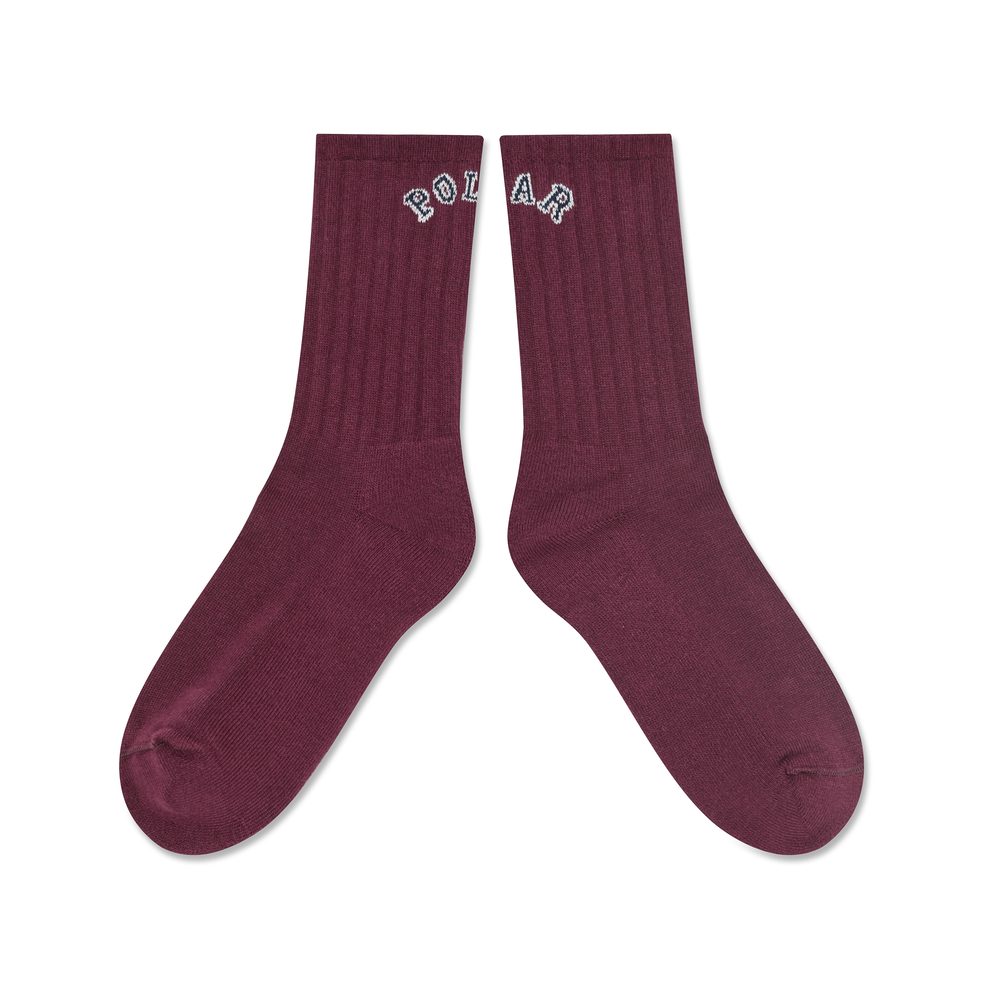 Large Rib Socks |College Logo (Wine)