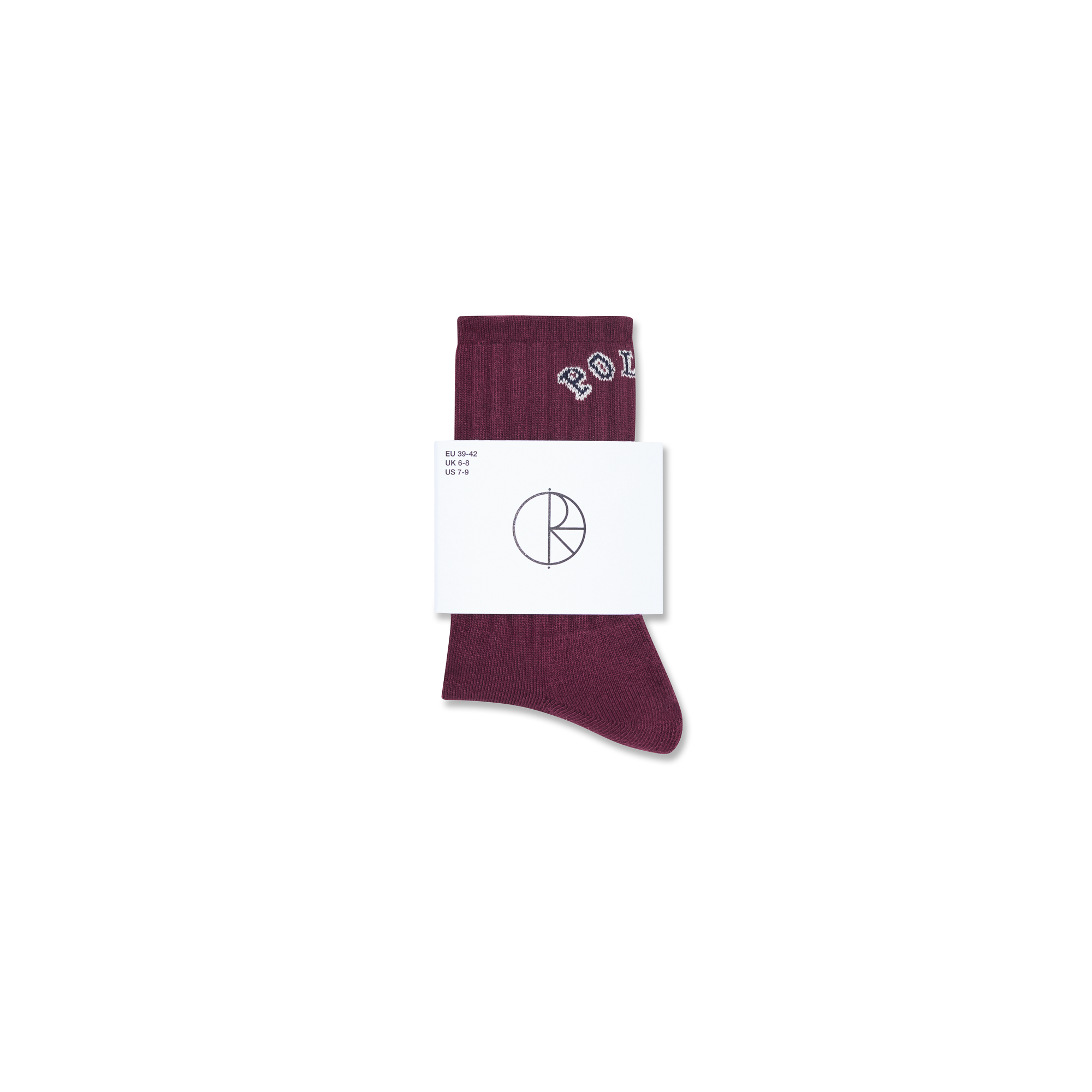 Large Rib Socks |College Logo (Wine)