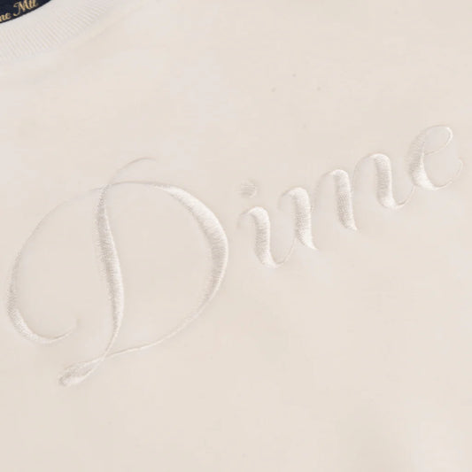 Cursive Velvet Crewneck (Ivory)