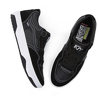 Vans Rowan 2 Black/White pair view one one side one on sole