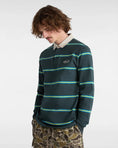 Load image into Gallery viewer, Vans Rugby Shirt Gatewood Stripe Green Gables on model