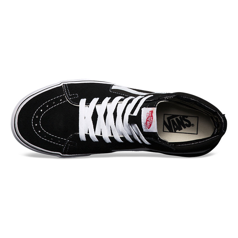 Vans Sk8 Hi Black/White top view