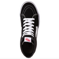 Charger l'image dans la visionneuse de la galerie, Vans Skate SK8-Hi Black/White view of top of shoe