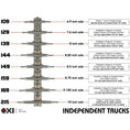 Load image into Gallery viewer, indy truck size chart