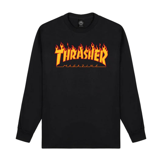 Flame Logo Long sleeve (Black)