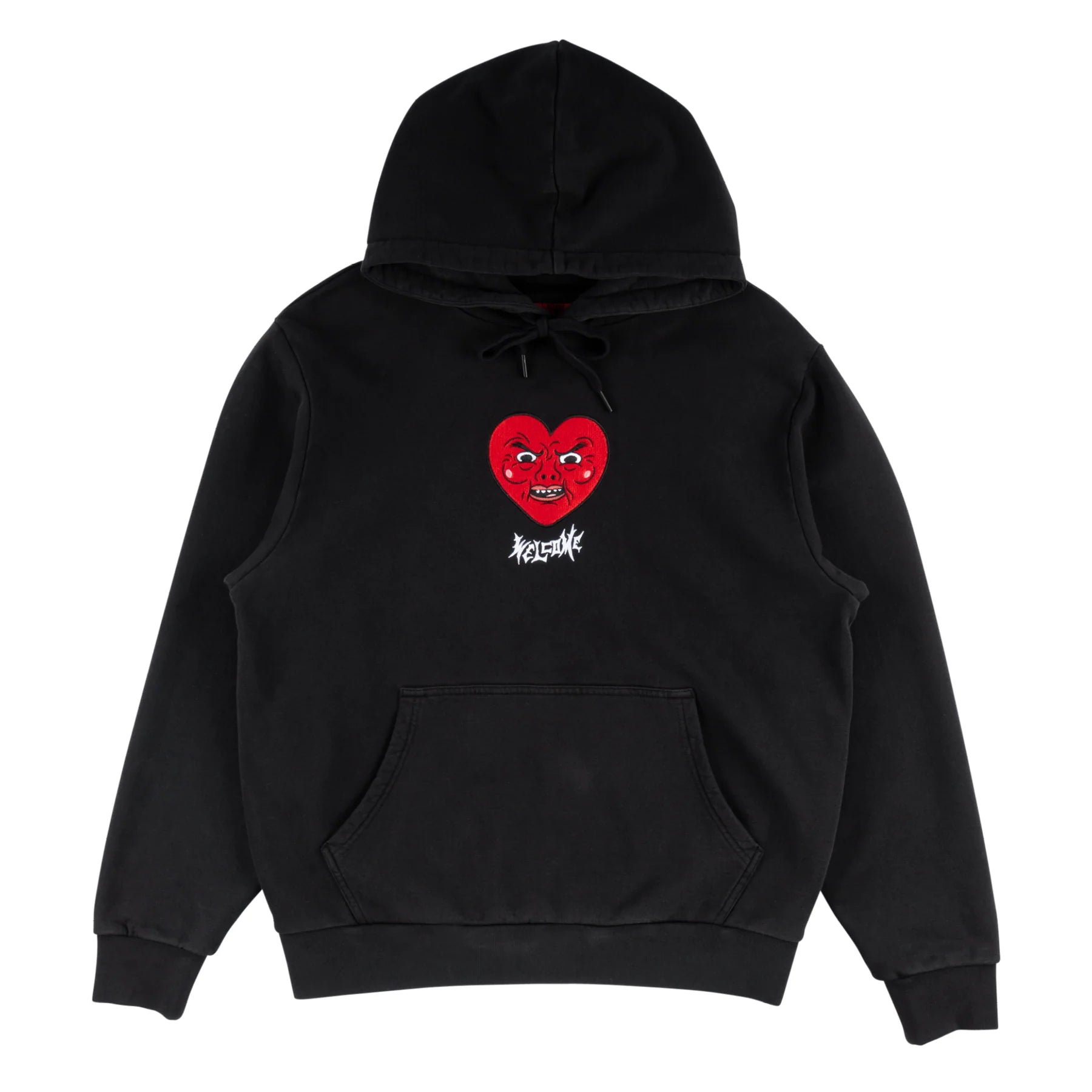 Ricardio Embroidered Pigment-Dyed Hoodie (Black)