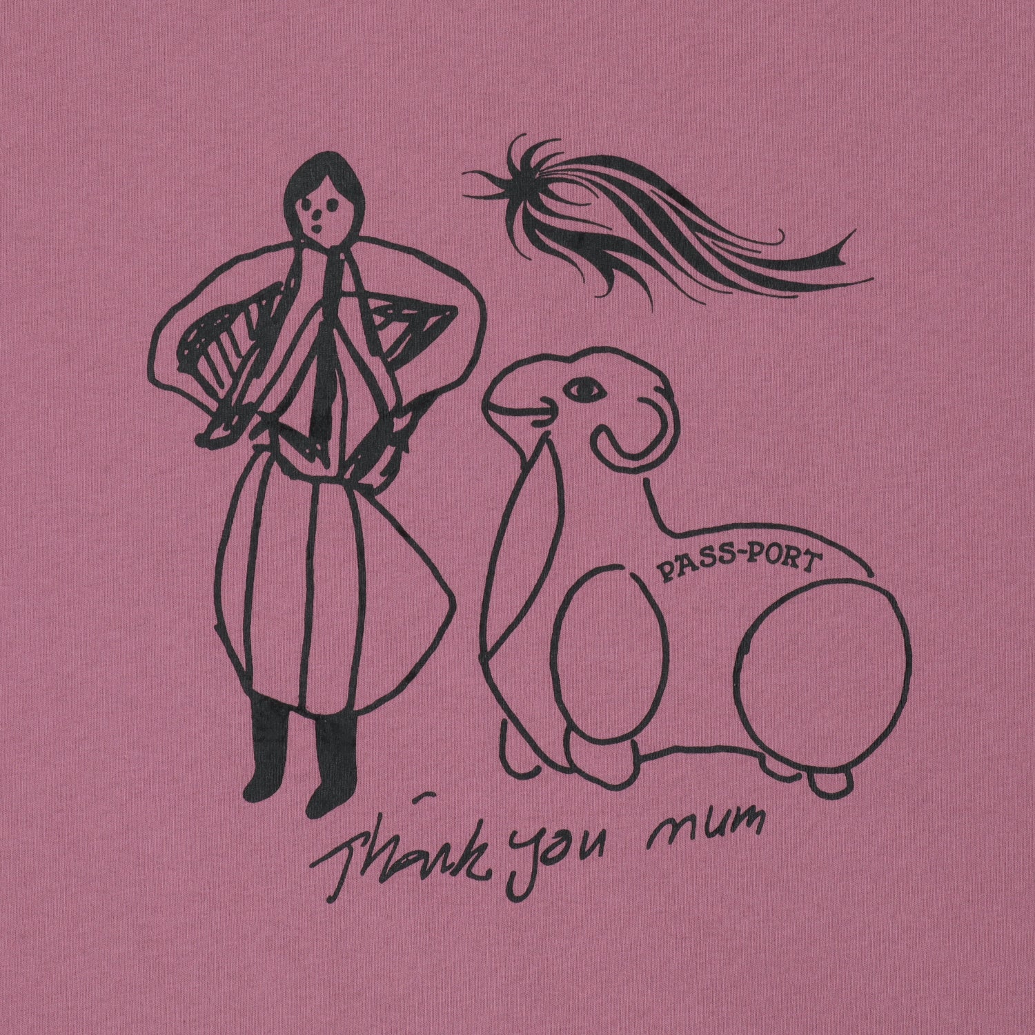 Thank You Mum Tee (Washed Berry)