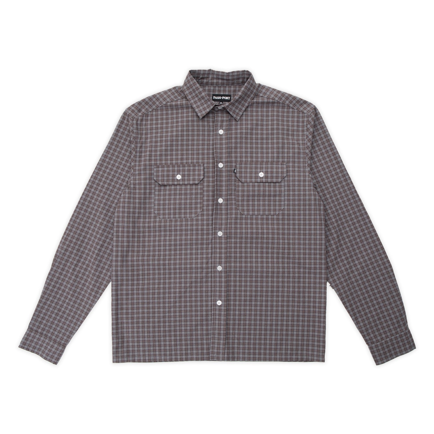 Workers Check Shirt Long-sleeve (Sangria)