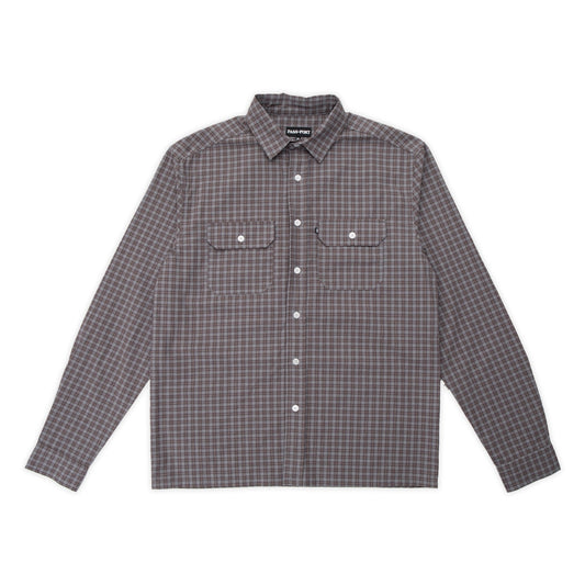 Workers Check Shirt Long-sleeve (Sangria)
