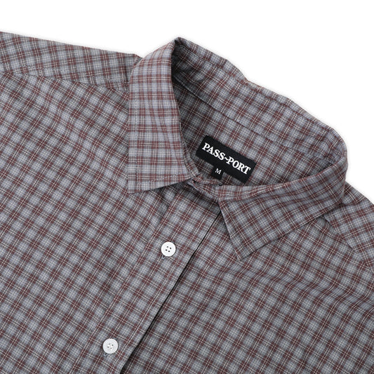 Workers Check Shirt Long-sleeve (Sangria)