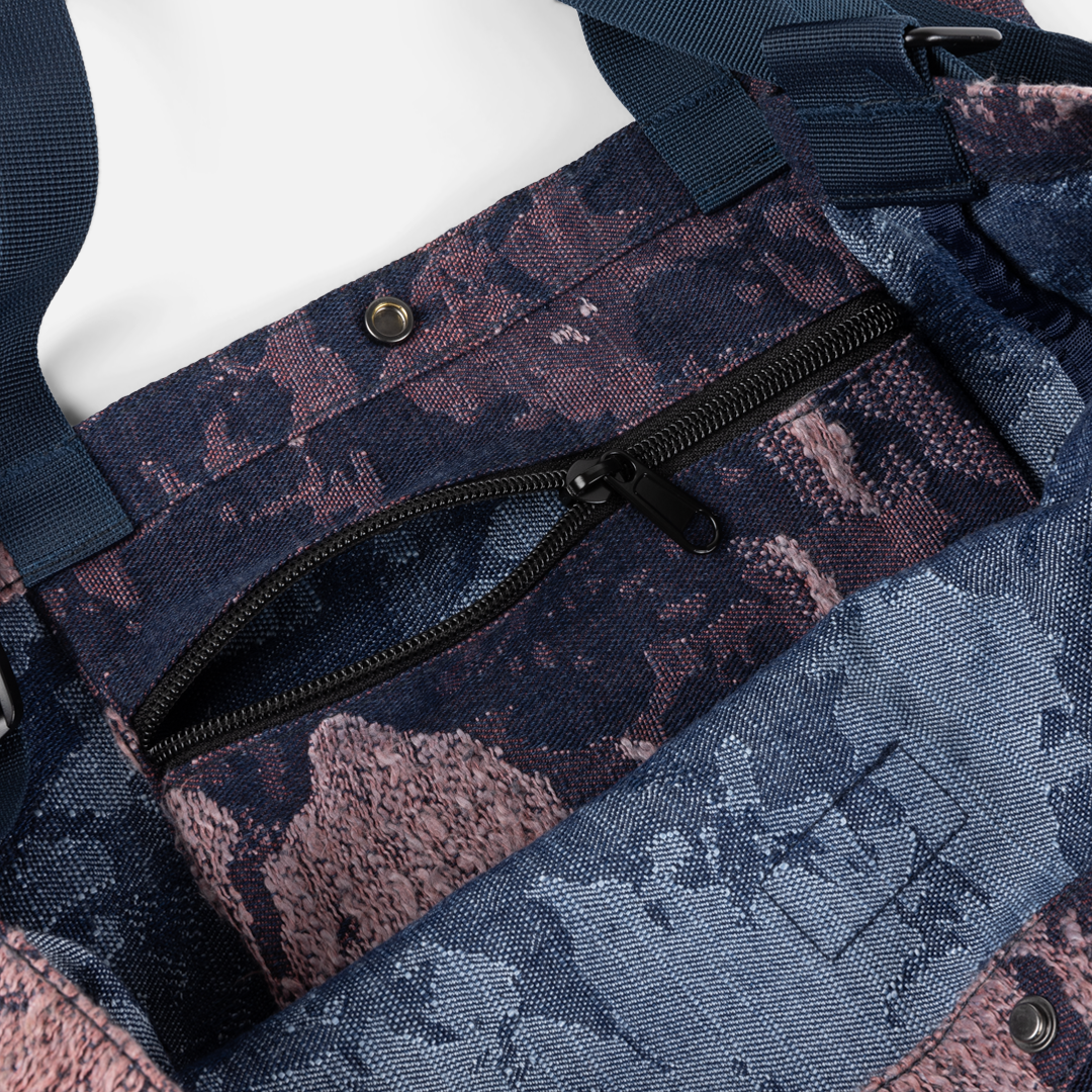 Distressed Messenger Bag (Pink Camo)