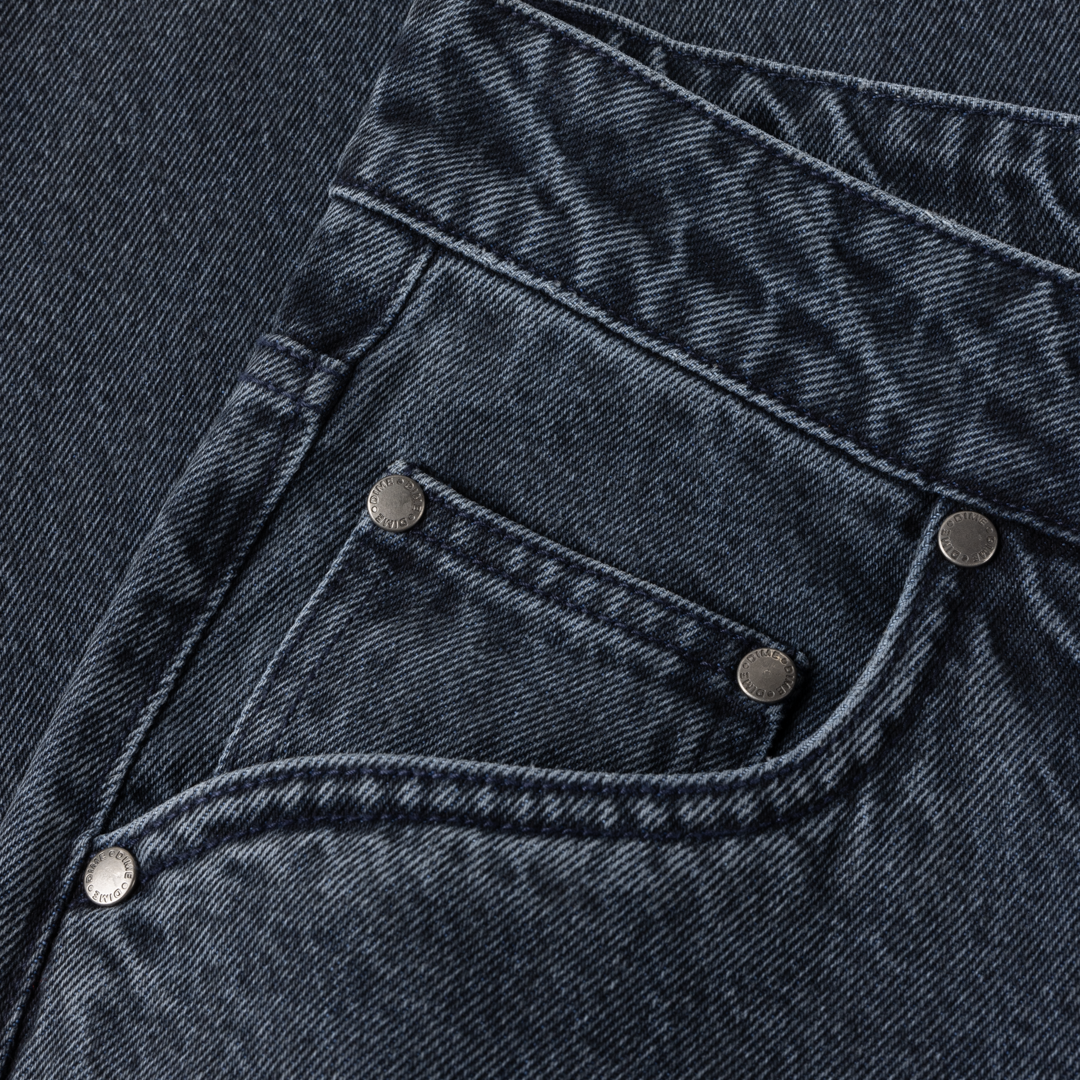 Jean large (bleu surteint)