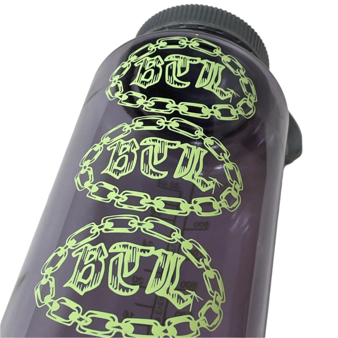 Blue Tile Lounge Nalgene 32oz Wide Mouth Sustain - Aubergine/Platinum/Key Lime graphic detail view