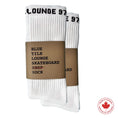 Load image into Gallery viewer, Blue Tile Lounge Sock White - 2 Pack
