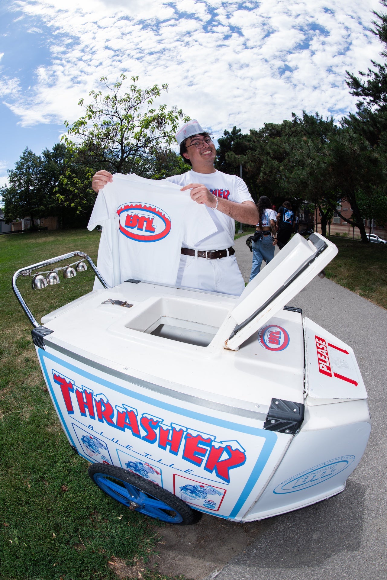 Thrasher X BTL Ice Code Tee (White)
