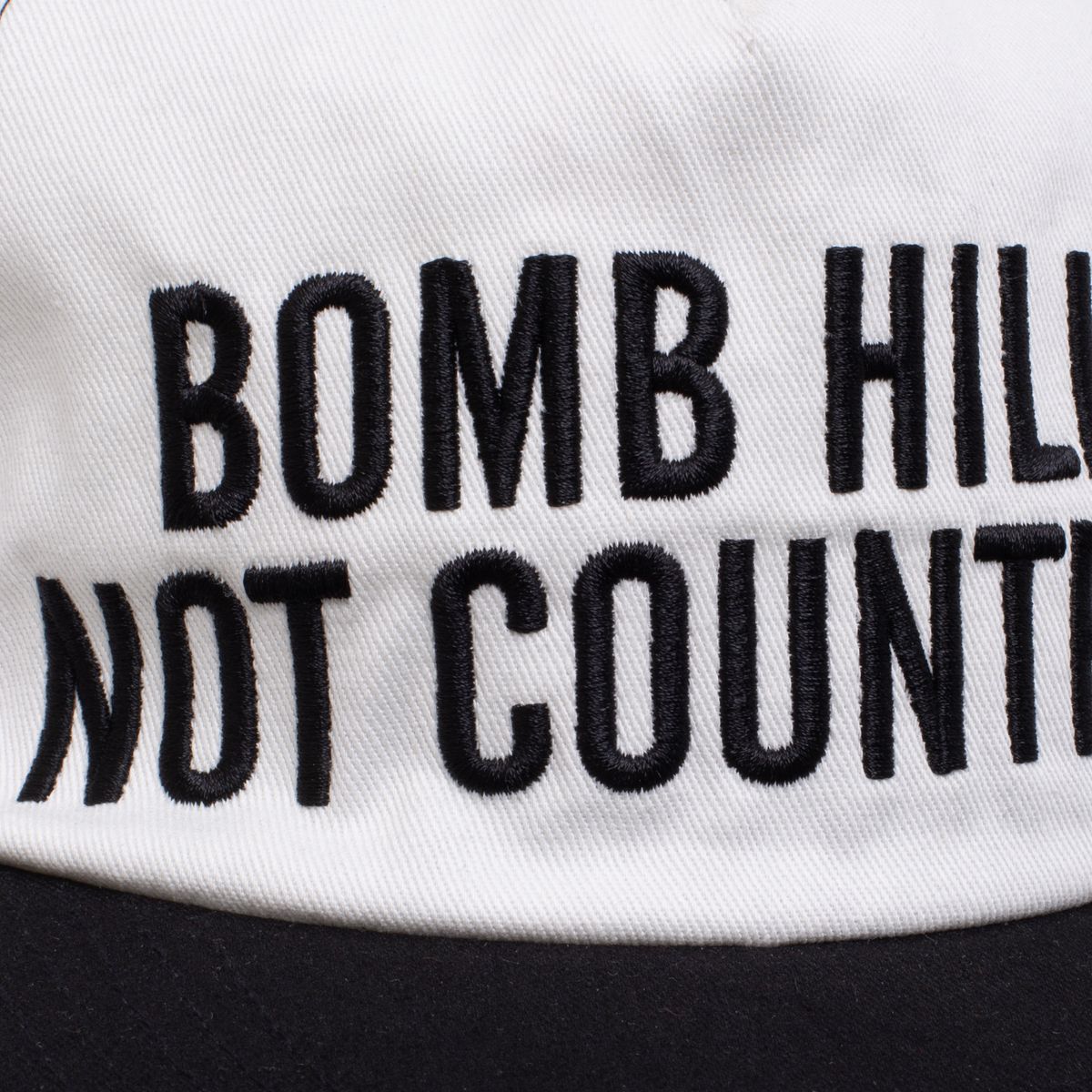 Bomb Hills Hat - 5 Panel Polo Snapback (White)