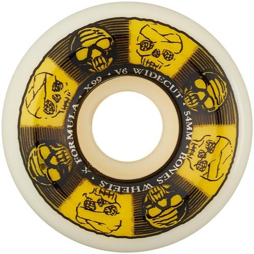 Bones Wheels X Formula V6 54mm 99a Black & Gold side view