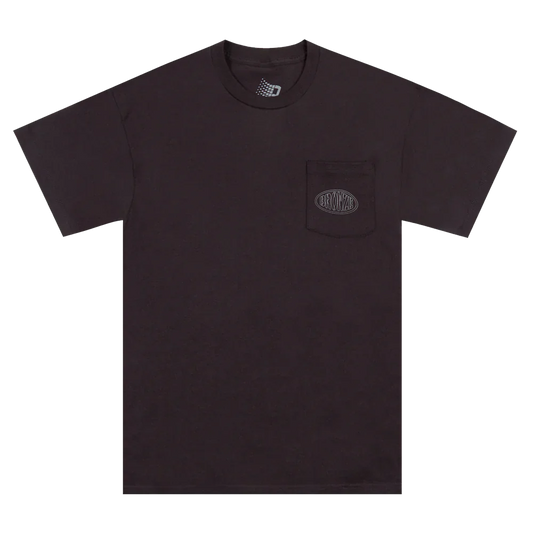 Bronze T-Shirt Oval Pocket Black front view