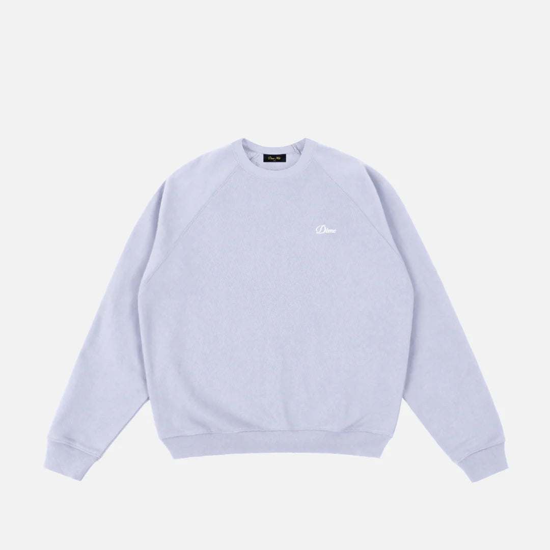 Cursive Small Logo Crew (Grey Lavender)