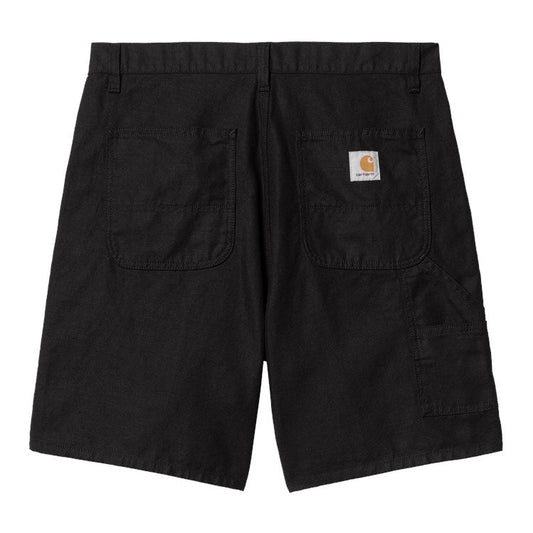 Carhartt WIP Shorts Walter Single Knee Black Rinsed back view