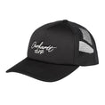 Load image into Gallery viewer, Carhartt WIP Trucker Hat Signature Black/White front view
