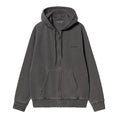 Load image into Gallery viewer, Carhartt WIP Zip Up Hoodie Duster Black Garment Dyed front view
