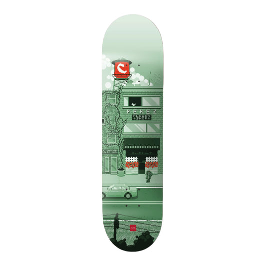 Chocolate Deck Perez Pixel City 8.4" bottom graphic