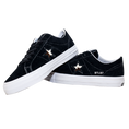 Charger l'image dans la visionneuse de la galerie, Converse Cons X BTL One Star Pro Black / Egret / Pasture stacked view
