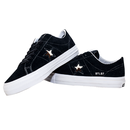 Converse Cons X BTL One Star Pro Black / Egret / Pasture stacked view