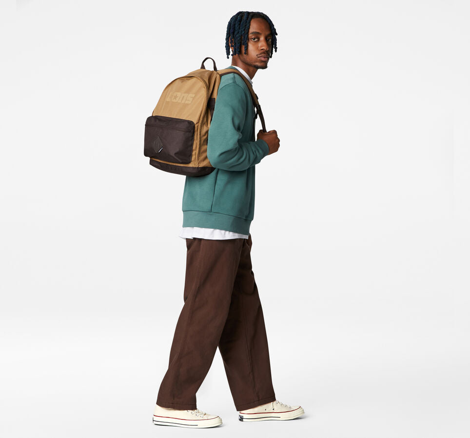 Converse Go 2 Backpack Sand Dune/Velvet Brown on model