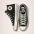 Load image into Gallery viewer, Converse CTAS Pro Mid Black/Black/Egret pair view from above 
