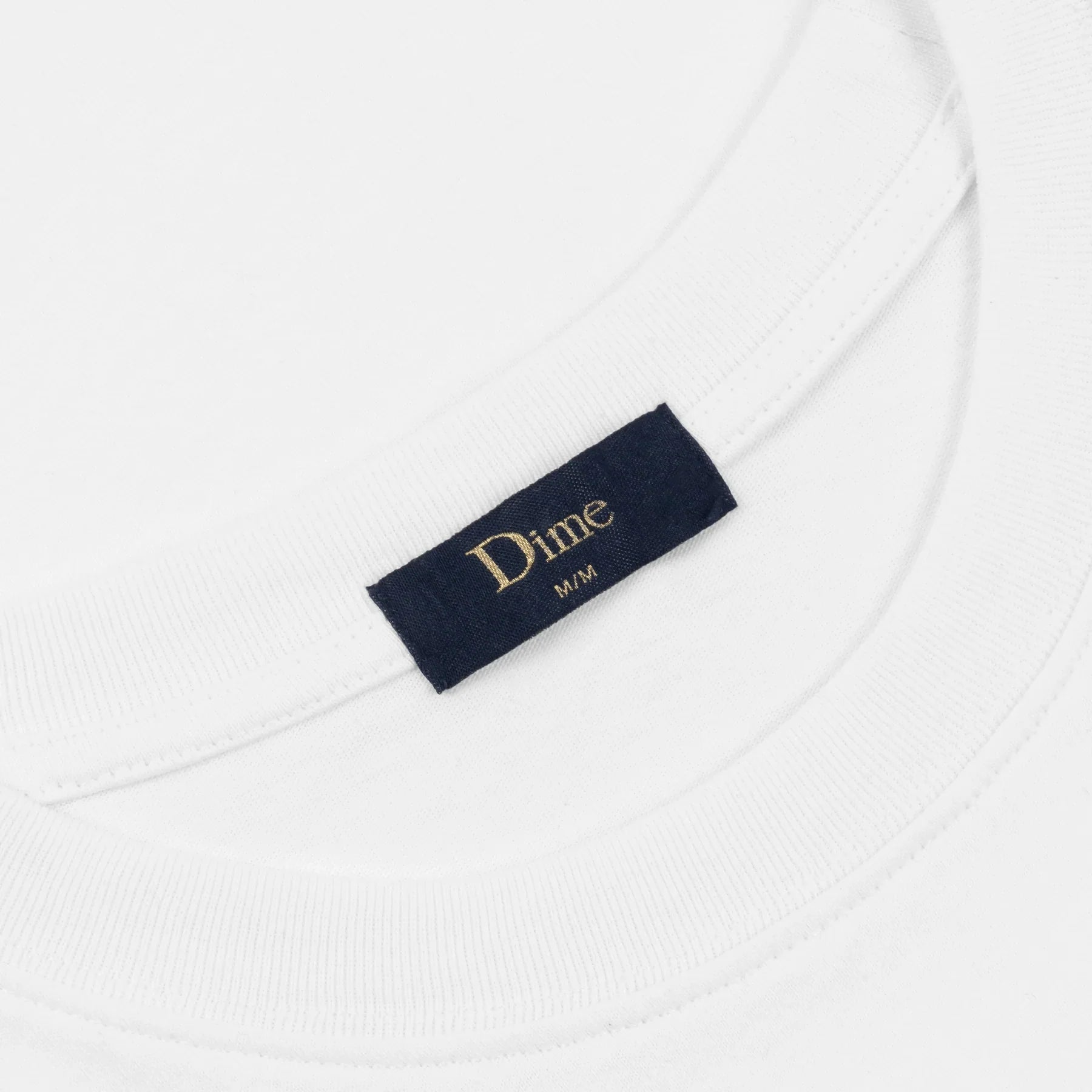 Dime T-Shirt Play White neck tag