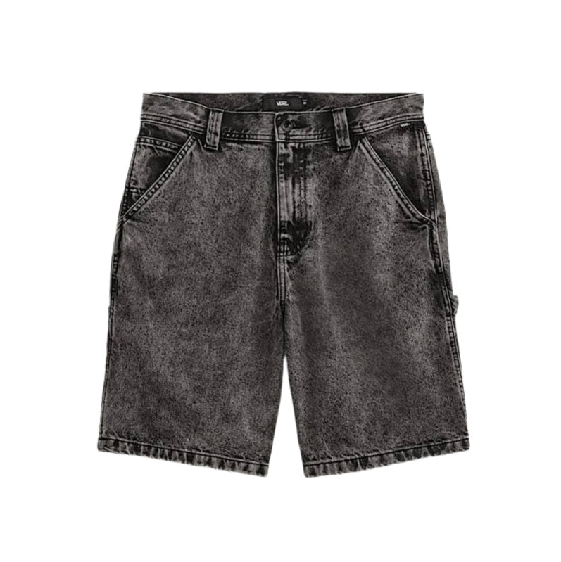 Drill Chore Loose Denim Shorts (Stonewash Black)