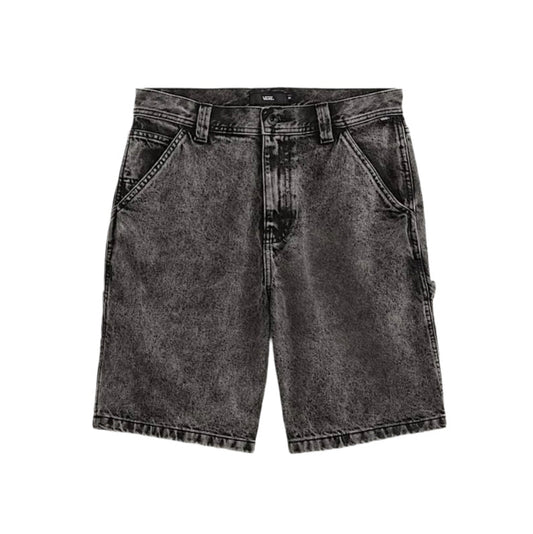 Drill Chore Loose Denim Shorts (Stonewash Black)
