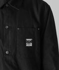 Load image into Gallery viewer, Former Jacket Press Chore Black pocket woven tag
