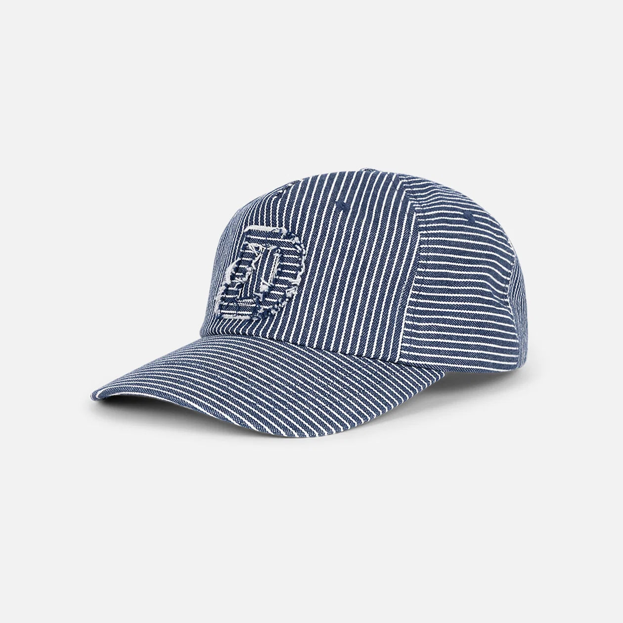 Striped Workers Cap (Navy)