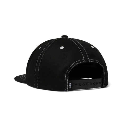 Huf 6 Panel Hat Triple Triangle Black back view