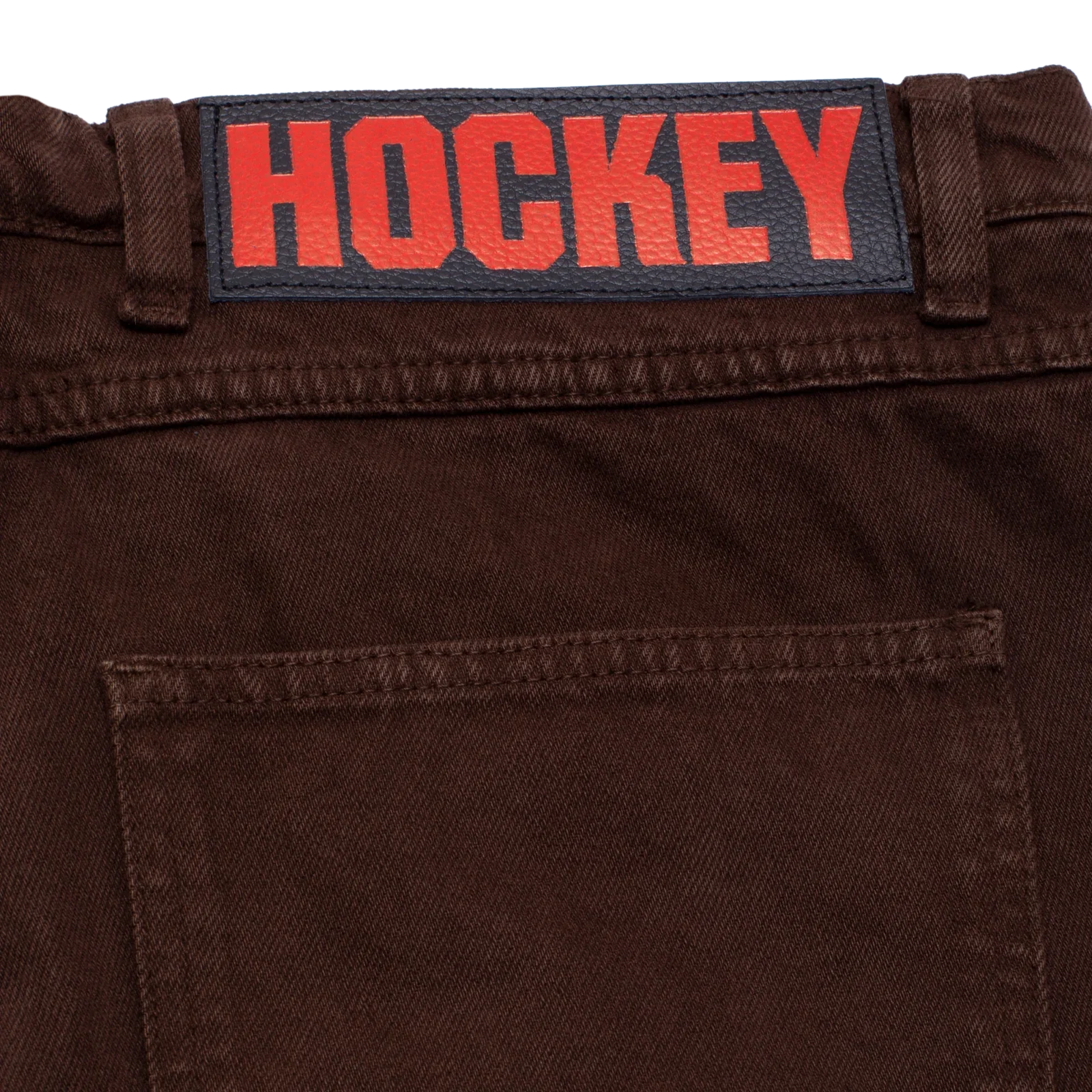 Hockey Standard Jean Dark Brown back waist band patch