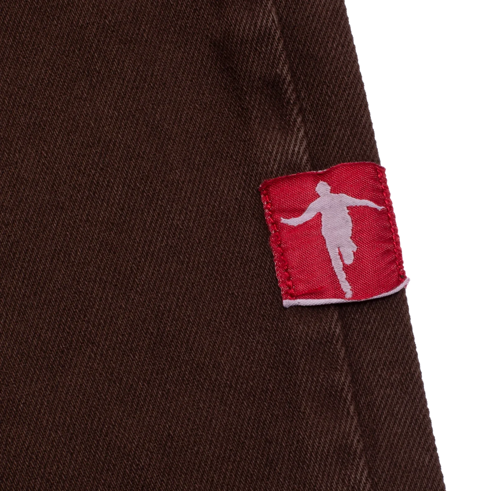 Hockey Standard Jean Dark Brown side woven tag view