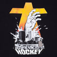 Load image into Gallery viewer, Hockey T-Shirt Drowning Black graphic close up
