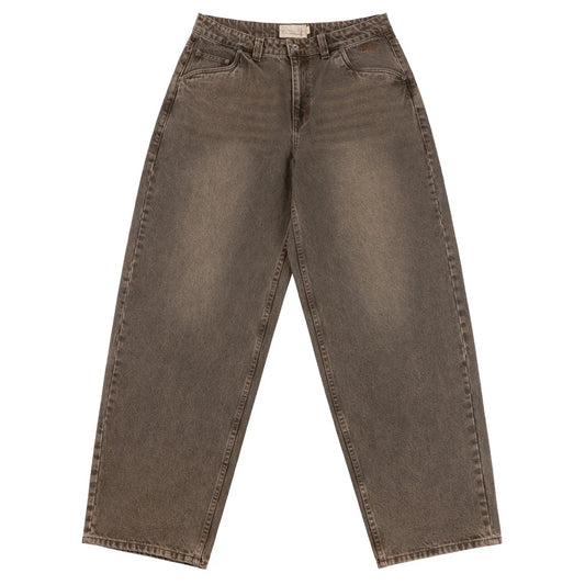Baggy Denim Pants (Sandblasted Brown)
